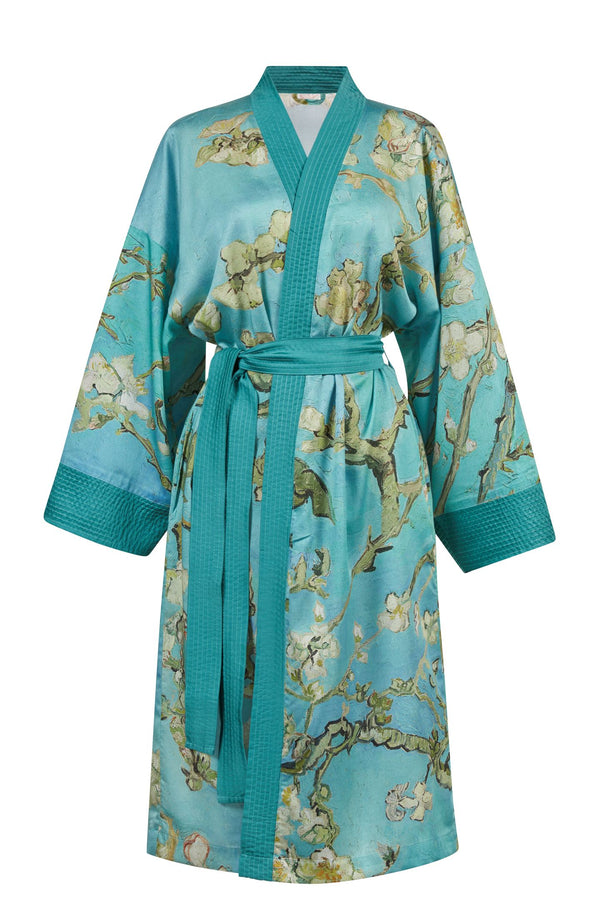 Kimono mujer Almond Blossom azul