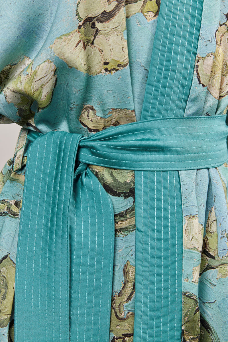 Kimono mujer Almond Blossom azul